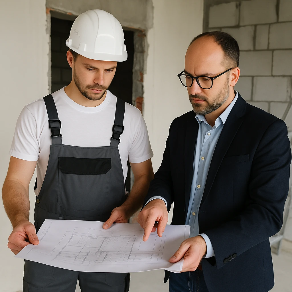 Nour Klusbedrijf bespreekt een renovatieproject